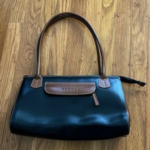 Casal black leather shoulder bag